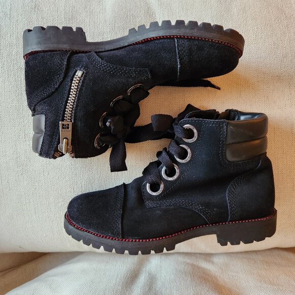 Zadig & Voltaire Black Suede Low Combat-Style Boots - EUC - Picture 2 of 14